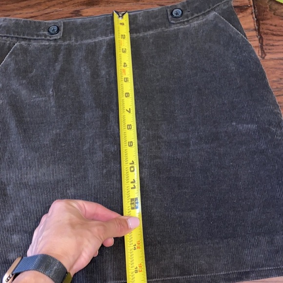 Banana Republic charcoal grey corduroy skirt pockets side zip closure stretch 2 - Picture 7 of 10